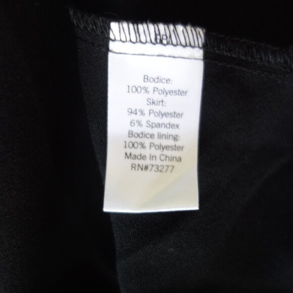 NWT $58 K / LAB Black Evening Shoulder Ties Mixed Velvet Slip Dress – Small - Picture 9 of 10